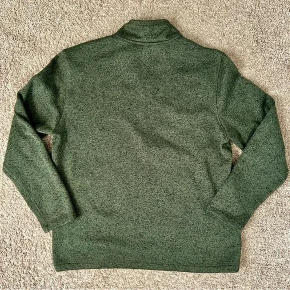 Eddie Bauer I Men's Green Textured Quarter Zip Fleece Pullover Sweater I Size XL - Picture 3 of 5
